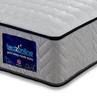 Bedzonline E-Comfort Hydro Sprung 3FT Mattress - with Premium Comfort & Cool Breathable Design in Grey | Size: Single