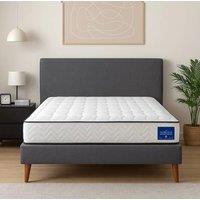 Bedzonline 4FT Pocket Spring Mattress - for Full Body Support, Breathable Comfort & Restful Sleep in White | Size: Small Double
