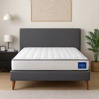 Bedzonline 4FT6 Pocket Spring Mattress - for Full Body Support, Breathable Comfort & Restful Sleep in White | Size: Double