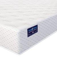 Bedzonline 4FT6 Motion Isolation 5 Zone Reflex Foam Mattress - for Premium Comfort & Restful Sleep in White | Size: Double