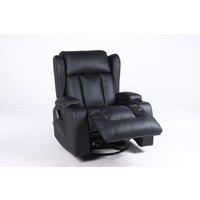 SquareBoxx Constantine 10-in-1 Massage Armchair Recliner in Black