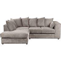 SquareBoxx Lennox Jumbo Cord Corner Sofa Left Hand Facing Chaise in Grey