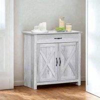 FURNOS Industrial Multipurpose Sideboard Buffet Cabinet With Drawer Grey