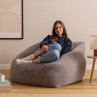 icon Natalia Rabbit Faux Fur Armchair Bean Bag in Light Grey | Size: Medium