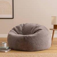 icon Kingston Faux Fur Classic Dome Bean Bag in Light Grey | Size: Medium