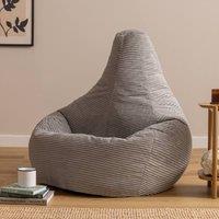 icon Dalton XL Jumbo Corduroy Bean Bag Recliner in Grey | Size: Extra Large