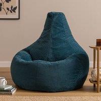 icon Dalton XL Jumbo Corduroy Bean Bag Recliner in Teal | Size: Extra Large