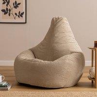 icon Dalton XL Jumbo Corduroy Bean Bag Recliner in Stone | Size: Extra Large