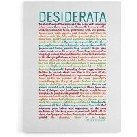 Artery8 Desiderata Poem Quote Rainbow Canvas Wall Art Print | Size: W24 x H32