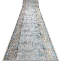 RugsX Anti-Slip Lotus Runner in Grey | Size: 100 cm x 530 cm