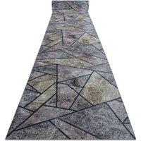 RugsX Anti-Slip Lotus Runner in Grey | Size: 60 cm x 500 cm