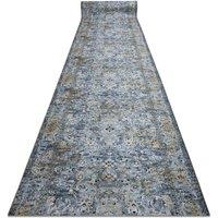 RugsX Anti-Slip Lotus Runner in Grey | Size: 60 cm x 530 cm