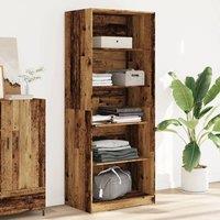 Berkfield Home Wardrobe Old Wood 80x50x200 cm Engineered Wood in Brown | Size: 80 x 50 x 200 cm