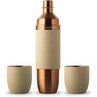 High Camp Flasks Parkside Flask 750 | Mojave Special Edition | Travel Wine Flask 750ml in Light Sand