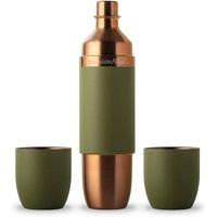 High Camp Flasks Parkside Flask 750 | Mojave Special Edition | Travel Wine Flask 750ml in Dark Green