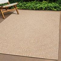 Berkfield Home Rug ZIZUR 120x120 cm Jute Look Indoor & Outdoor in Brown | Size: Medium
