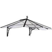 Palram Patio Cover Iris Door Awning Canopy 1780 Clear - Black