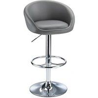 netfurniture Lombardy Adjustable Bar Stool Chrome Grey