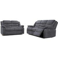 Furniture 786 Roman Fabric 3 & 2 Seater Sofa Set in Grey