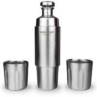 High Camp Flasks Firelight 750 Flask | Whiskey Flask 750ml in Silver