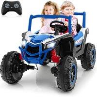 Gymax Electric Ride on UTV Remote Control Car With 2-Seat Music & Lights in Navy