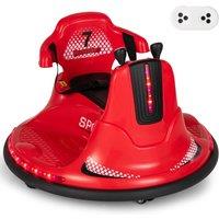Gymax Electric Ride On Bumper Car With Colourful Lights & Remote Control in Red
