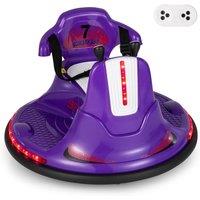 Gymax Electric Ride On Bumper Car With Colourful Lights & Remote Control in Purple
