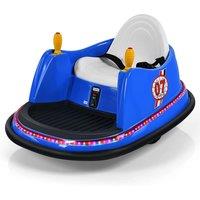 Gymax Bumper Ride On Toy Car With Music Remote Control & Flashing Lights in Navy