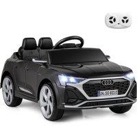 Gymax Ride On Car Electric Toy Audi SQ8 With Remote Control Lights & Music in Black