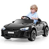 Gymax 12V Electric Ride On Car Licensed Audi Toy Vehicle With Lockable Door in Black