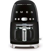 Smeg Drip Filter Coffee Machine DCF02BLUK 1-4 cup function Stainless Steel Black in Jet Black | Size: A