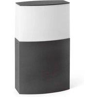 Netlighting Datna 1 Light Outdoor Bollard Pedestal Light White Dark Grey IP44 E27