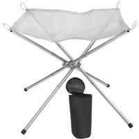 SPETLEK Portable Fire Pit for Camping Outdoor Folding Firepit Fireplace in Silver