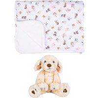 Wrendale Designs Little Paws Baby Blanket & 'Ralph Junior' Plush Character