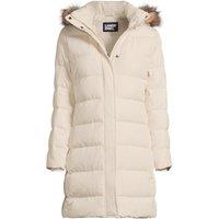 Lands' End Women's Plus Hooded Down Coat in Ivory | Size: 28-30