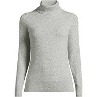 Lands' End Women's Cashmere Roll Neck Jumper in Grey | Size: 24-26