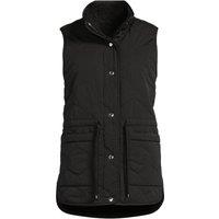 Lands' End Women's Reversible Quilted Sherpa Fleece Gilet in Black | Size: 10-12