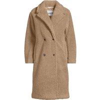 Lands' End Women's Plus Fleece Sherpa Double Breasted Coat in Taupe | Size: 20-22