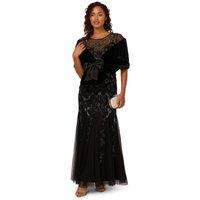 Adrianna Papell Women's Faux Fur Bow Coverup in Black