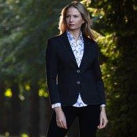 CLAUDIO LUGLI Women's Stretch Cotton Lycra Jacket With Multicolour Stitching in Grey | Size: 14