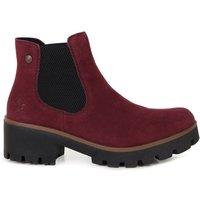 Rieker Women's 'Acorn II' Chunky Chelsea Boots in Maroon | Size: 5