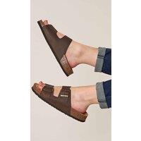 Moshulu Women's 'Bavaria Waxy' Cork Footbed Sandals in Chocolate | Size: 9