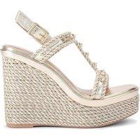 Carvela Women's 'Sorella Wedge' Sandals in Gold | Size: 8