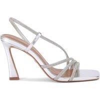 KG Kurt Geiger Women's 'Sweetie Sandal Gem' Heels in Silver | Size: 6