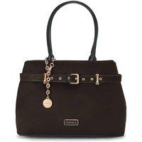 Carvela Women's 'Gia Belted Tote' Suedette Bag in Brown