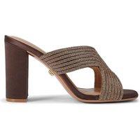 Carvela Women's 'Paparazzi Block' Fabric Heels in Brown | Size: 3