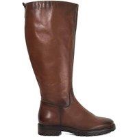 Dune London Women's Wide Fit 'Wftayah' Leather Knee High Boots in Brown | Size: 3