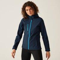 Regatta Women's Venturer 3-layer Waterproof Hooded Softshell Jacket in Mid Navy | Size: 16