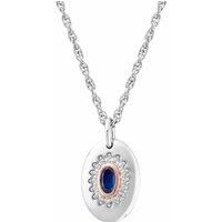 Clogau Women's Royal Sterling Silver Diana Pendant with Sapphire & Topaz in Metallics