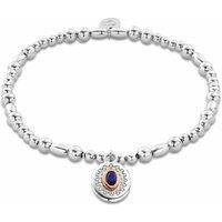 Clogau Women's Royal Sterling Silver Diana Affinity Bracelet with Sapphire & Topaz in Metallics